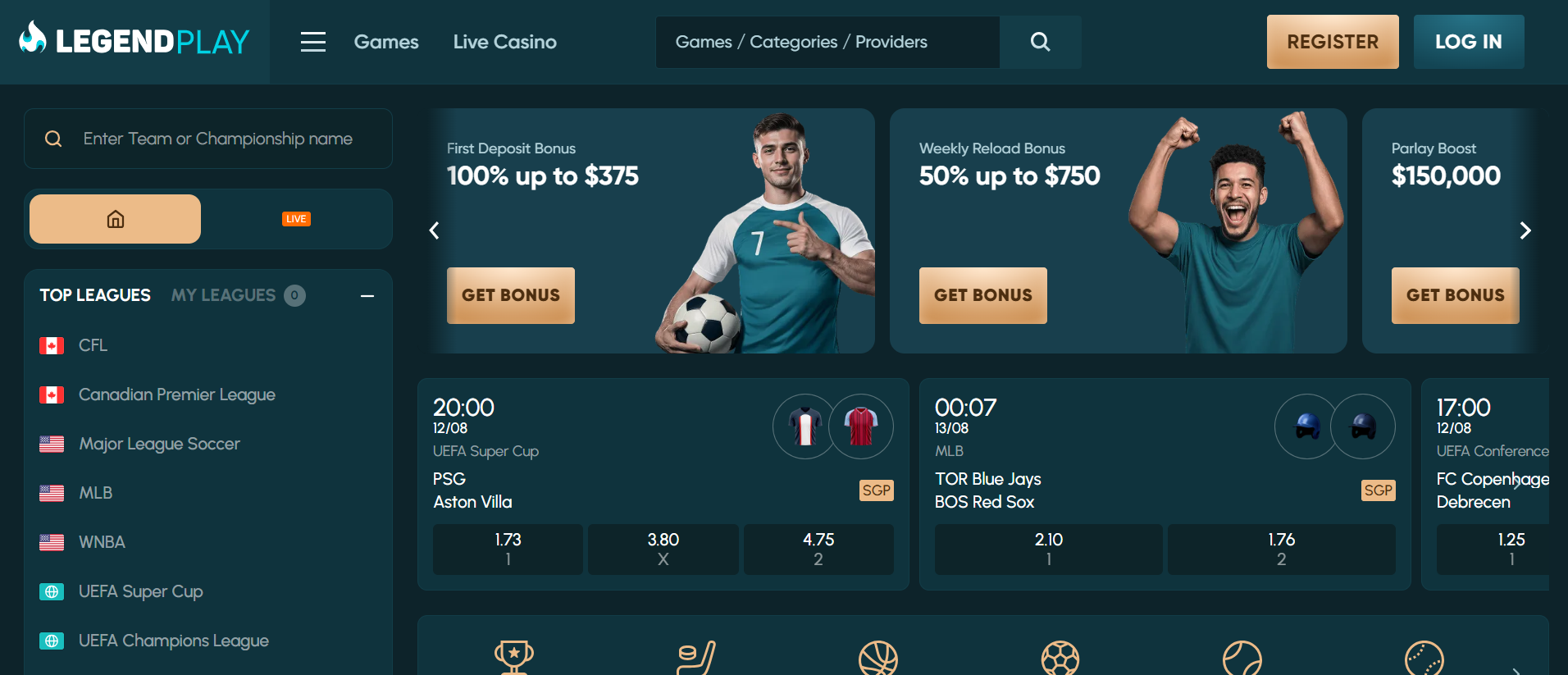 Legendplay Wettanbieter